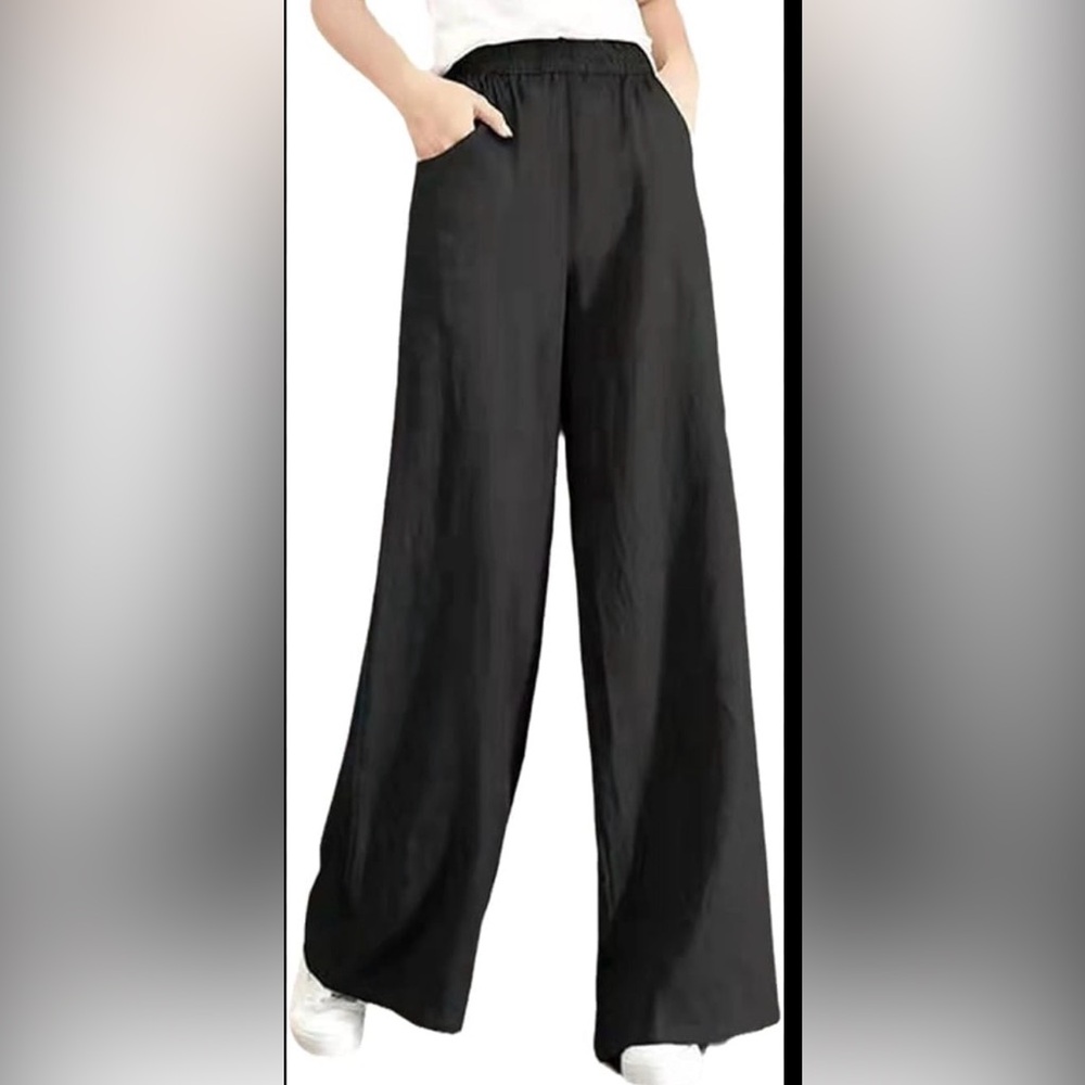 Black Wide-Leg Trousers